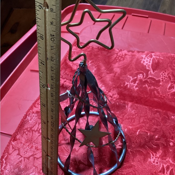 New Youngstown Metal Works 9” tall open Christmas tree with stars on and on top - Picture 1 of 3
